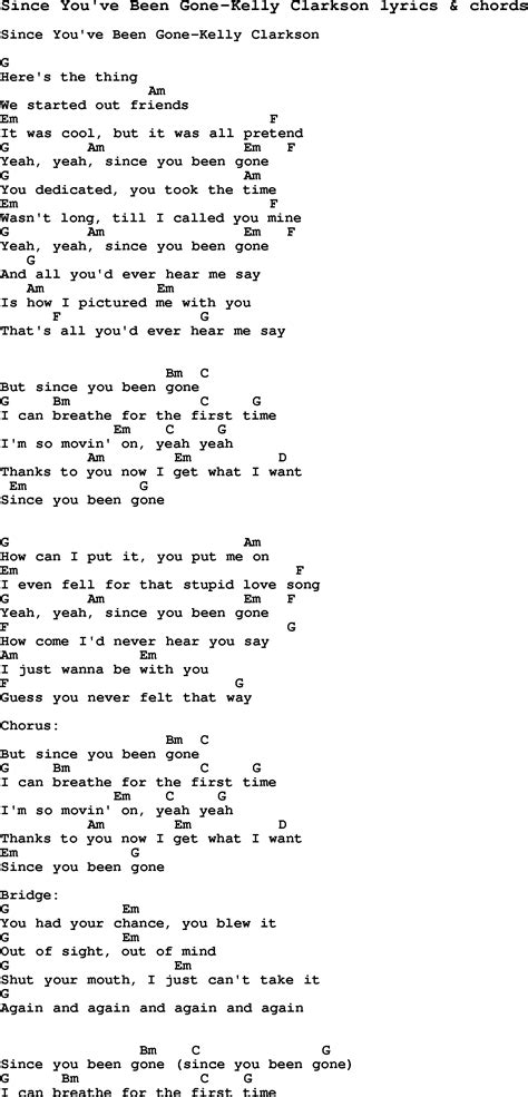 since you been gone lyrics